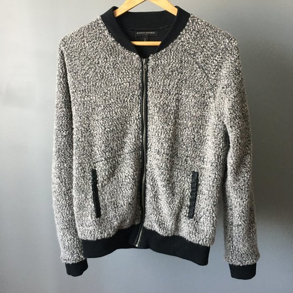 Banana Republic Wool Blend Bomber Style Jacket - Picture 5 of 6